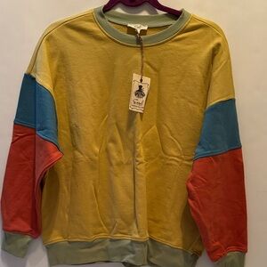 Easel Mustard and Sage Sweatshirt